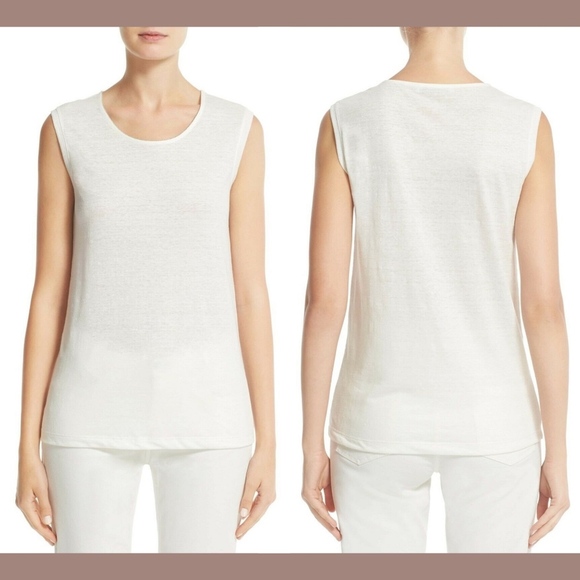 NEW Fabiana Filippi Beaded Jersey Tank in Off-White [I SZ 52 / XXXL‎ ] - Picture 1 of 8